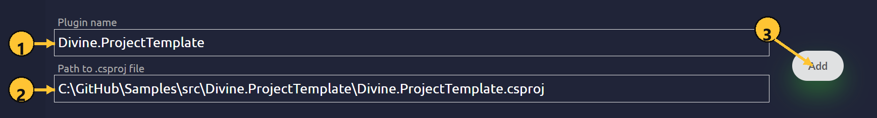 Add local plugin form